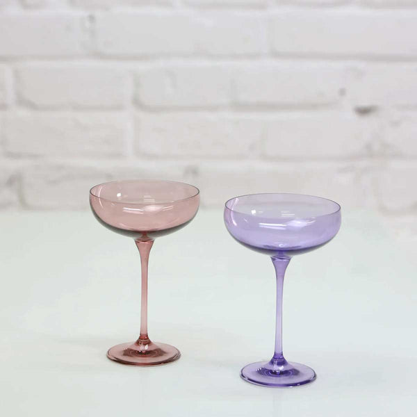 Coloured Cocktail Glasses, Combination Set of 2, Melodrama