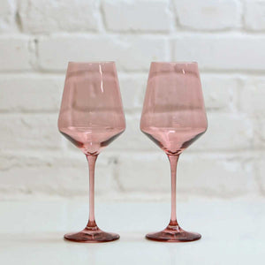 Coloured Wine Glass, Set of 2 Pieces, Smoky Rosé