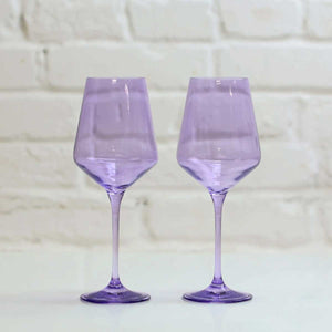 Coloured Wine Glass, Set of 2 Pieces, Violet Thirst