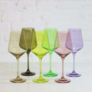 Coloured Wine Glass, Combination Set of 6, Heirloom Collection
