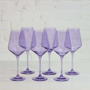 Coloured Wine Glass, Set of 6 Pieces, Violet Thirst