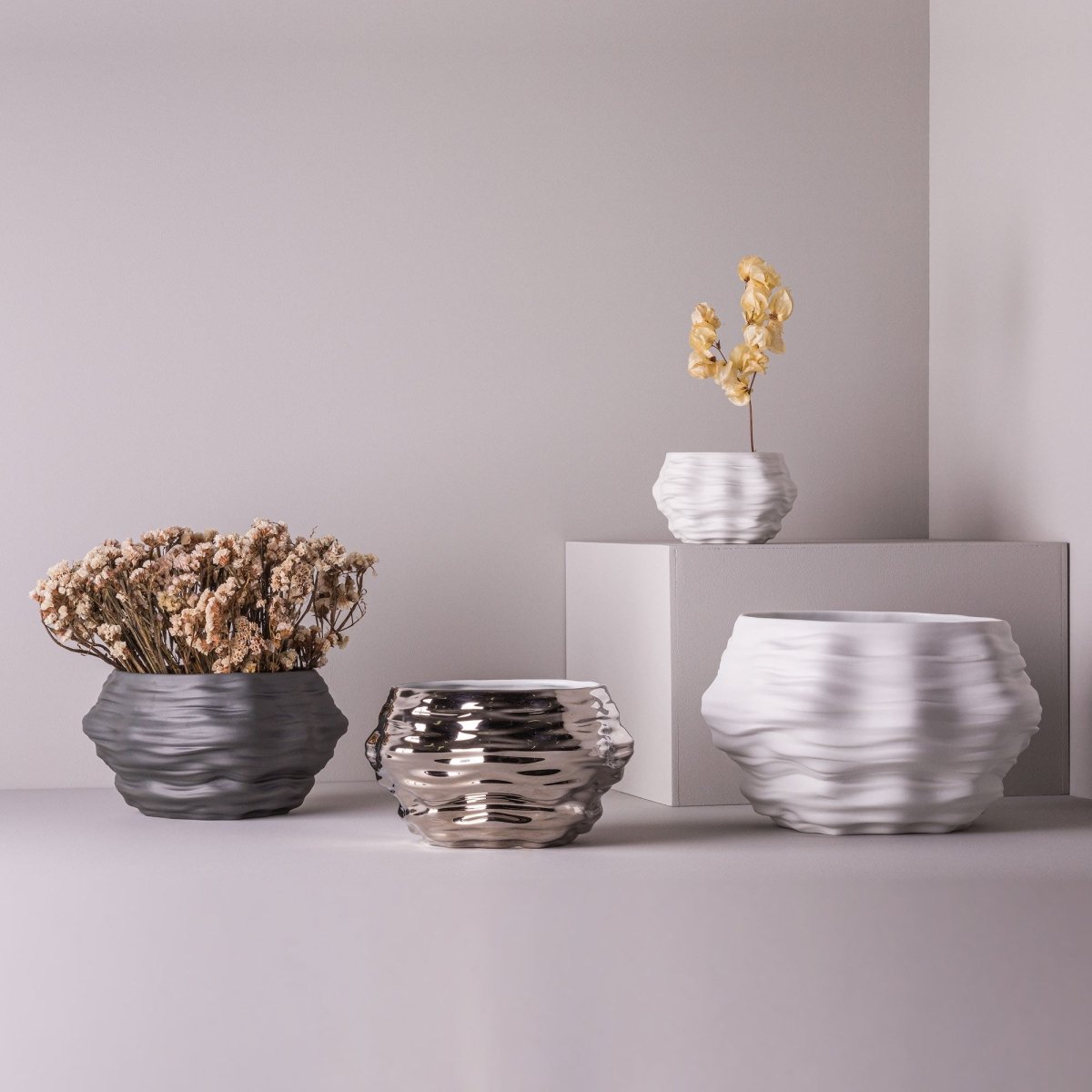 Mineral G Porcelain Pot (h15 cm) - Holaria