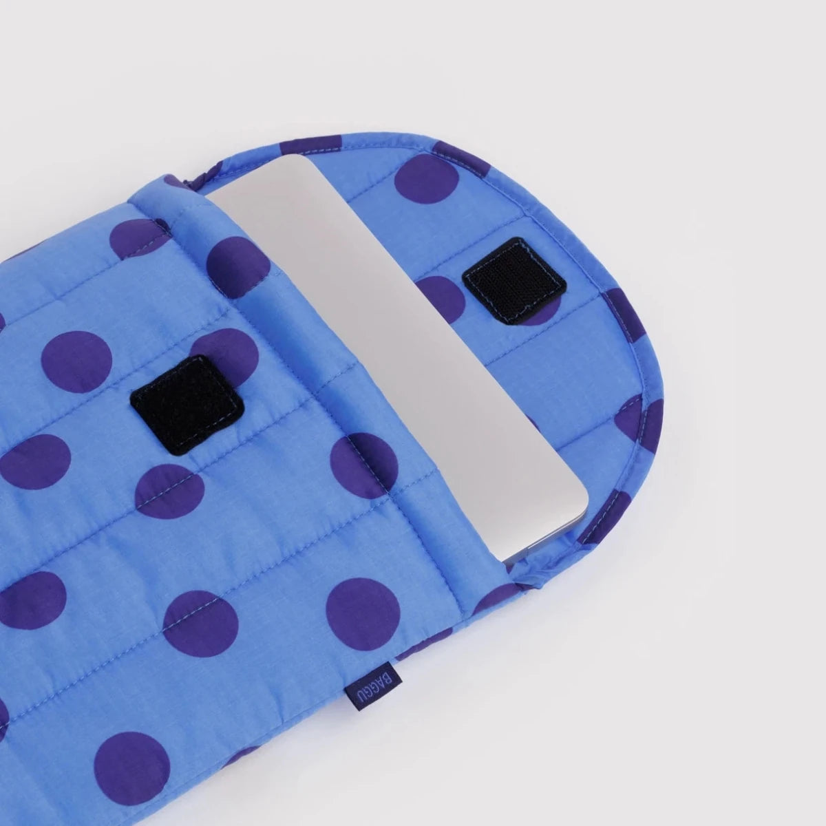Puffy Laptop Sleeve 13"/14" - Blue Polka Dot