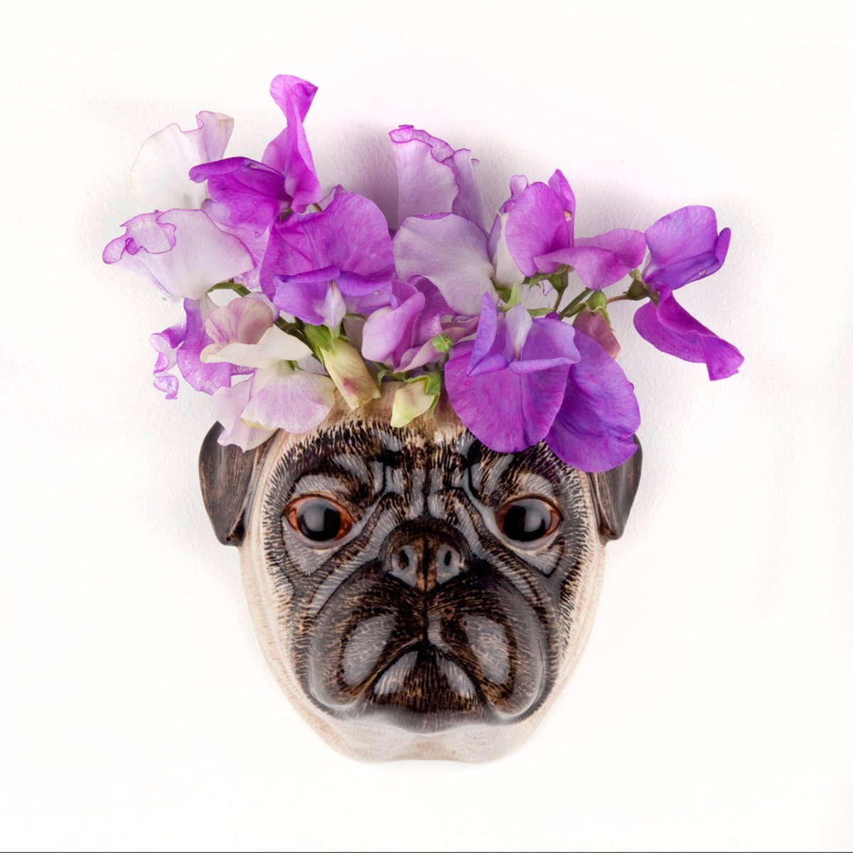 Pug Wall Vase