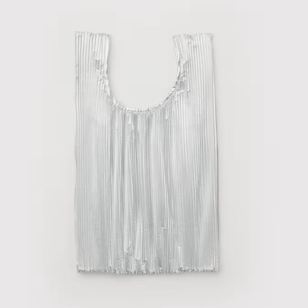 Pleated Baggu - Chrome Metallic