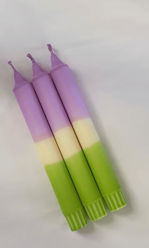 DIP DYE CANDLES SET OF 3