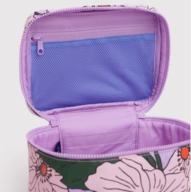 Large Cosmetic Case - Pink Poppy