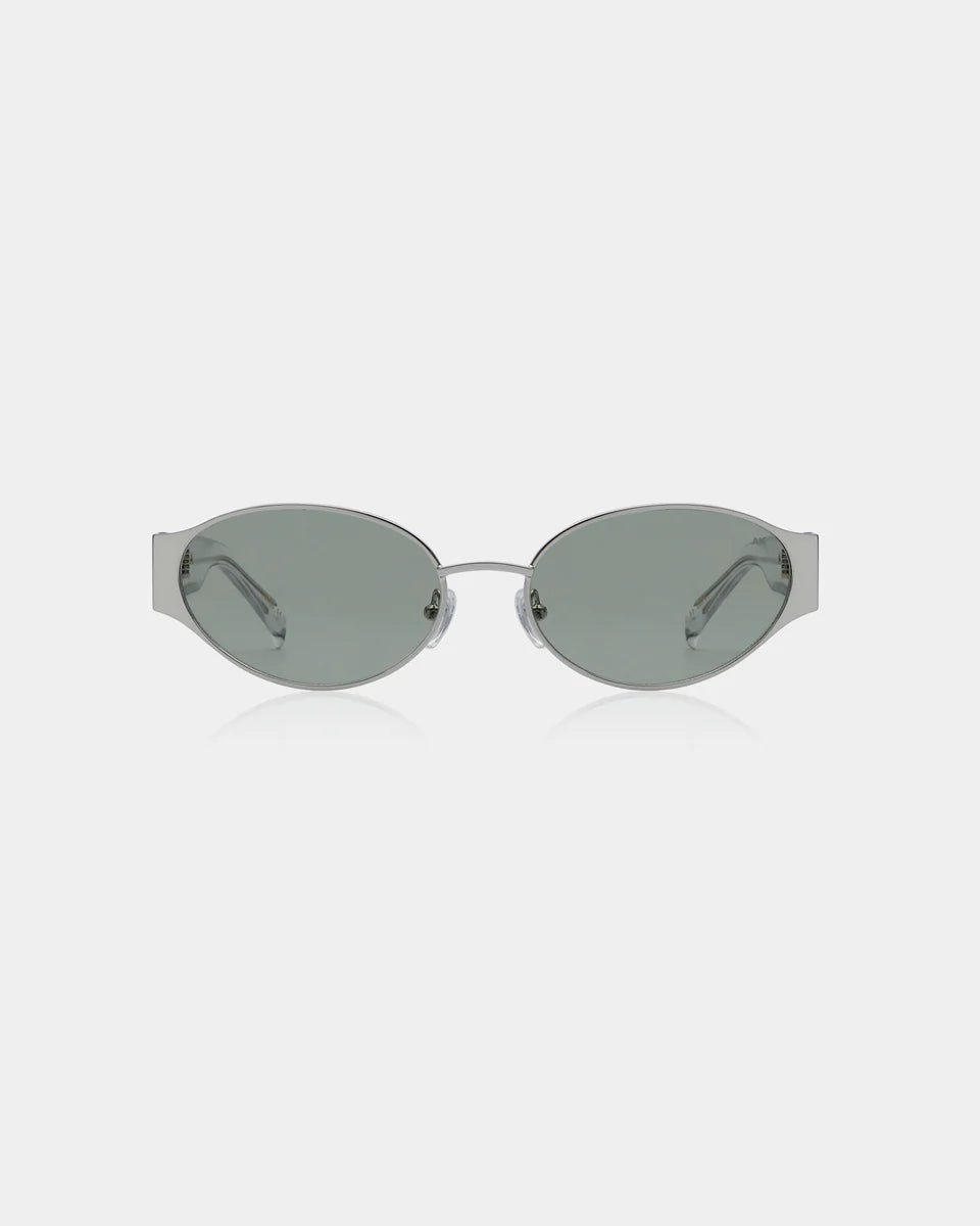 Silver crystal Bella sunglasses by A. Kjaerbede with sleek frames and tinted lenses, stylish accessories for sun protection.