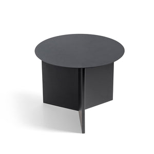SLIT TABLE-ROUND Ø45 X H35,5-LIGHT YELLOW POWDER COATED STEEL