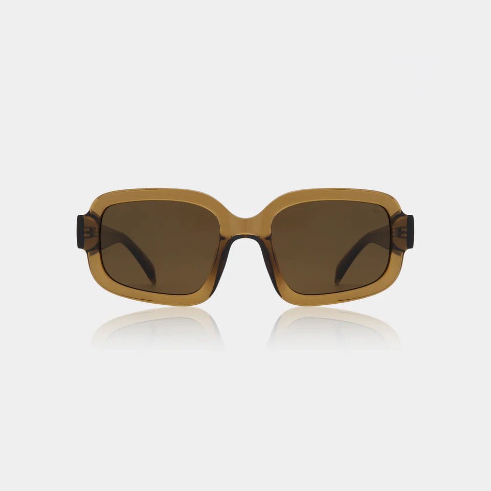 A. Kjaerbede Pluto sunglasses with round black frames and dark tinted lenses, stylish and modern eyewear.