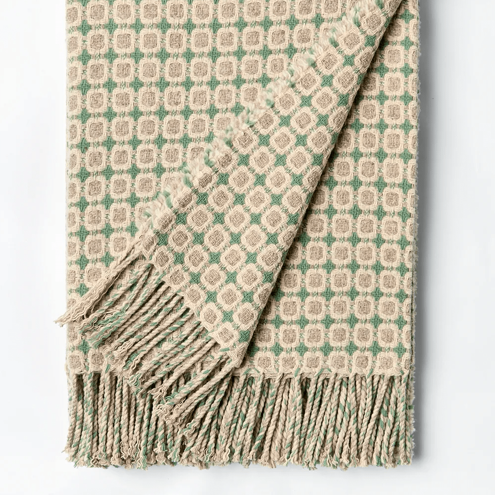 Manta Vintage 1956: Eucalipto - Baumwoll Decke