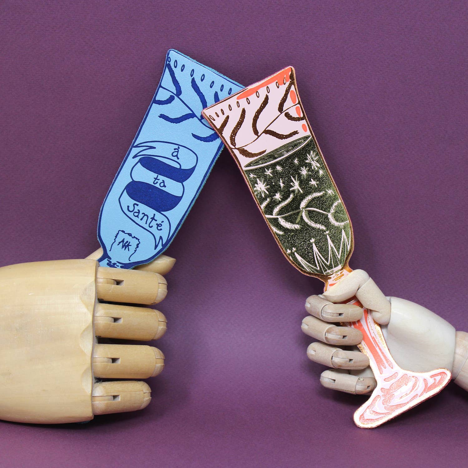 Wine Glass Bookmark: Turquoise