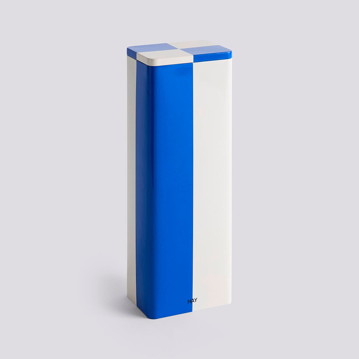 Tin Container - Slim Blue / Off White
