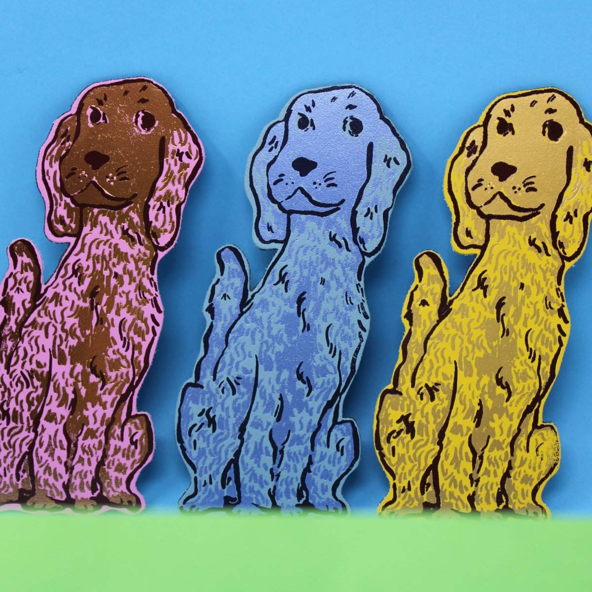 Spanielmagnet: Gelb