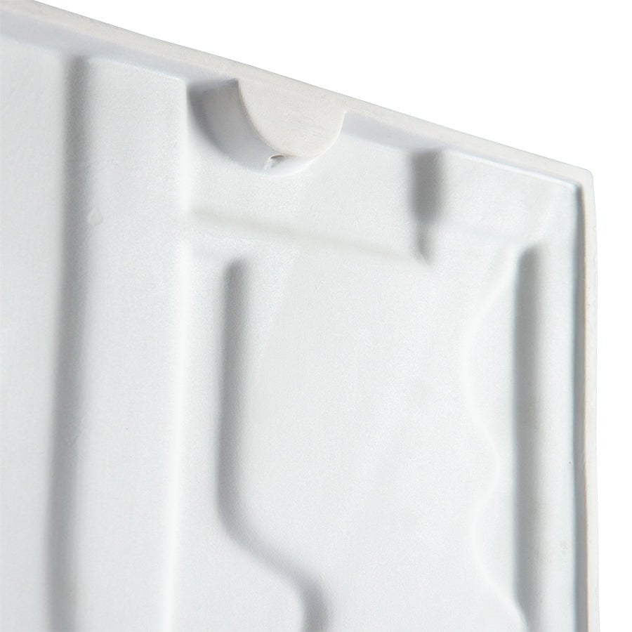 Ceramic Wall Art Panel Matt White