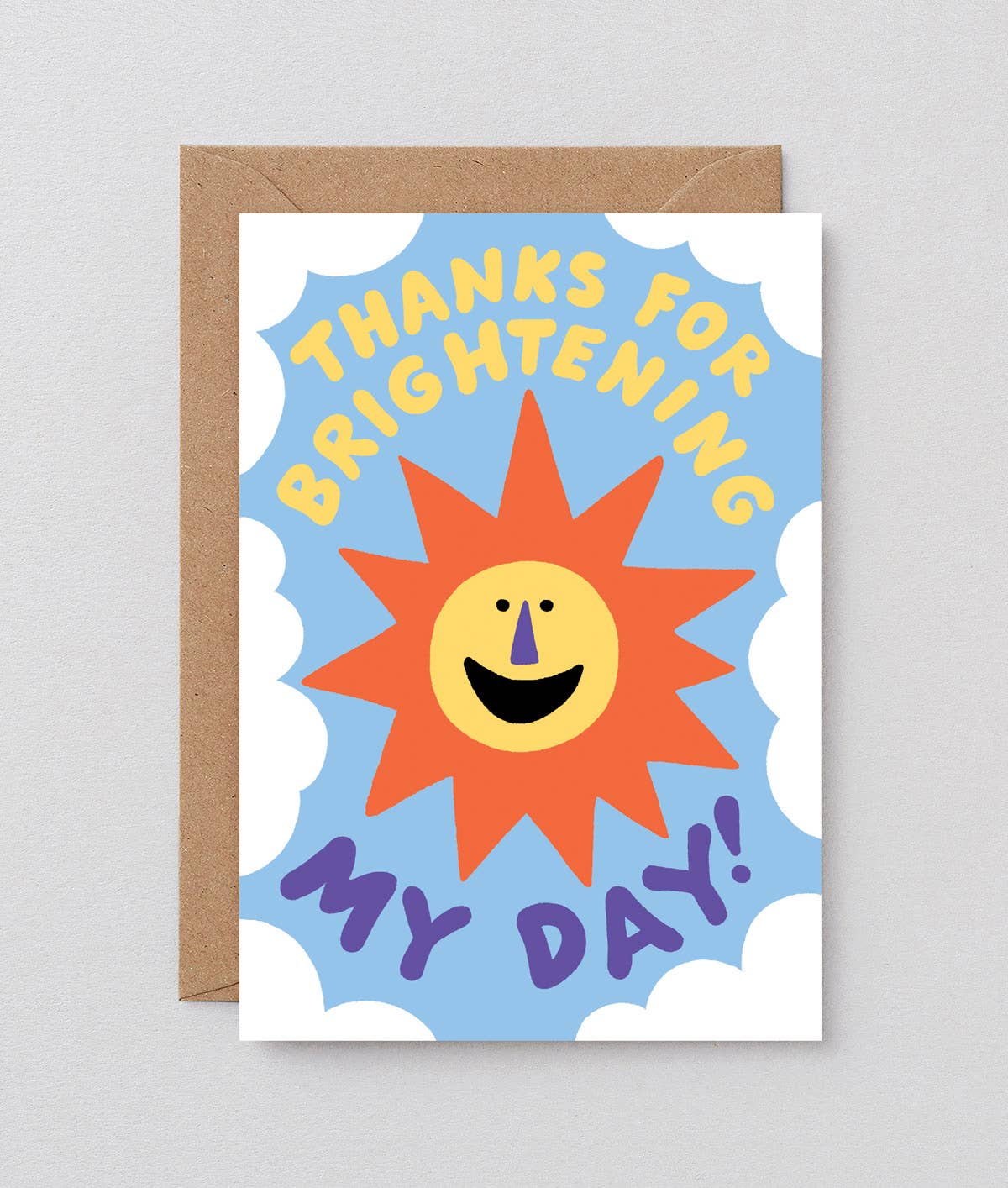 'Thanks For Brightening My Day' Greetings Card
