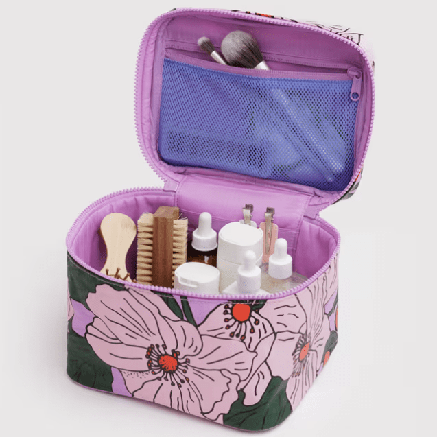Large Cosmetic Case - Pink Poppy