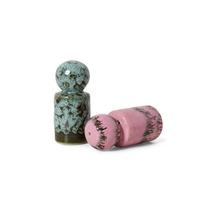 70s Ceramics Pepper & Salt Shakers - Baroque