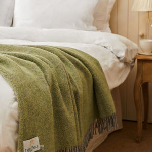Woll-Decke im Bienenwaben-Stil