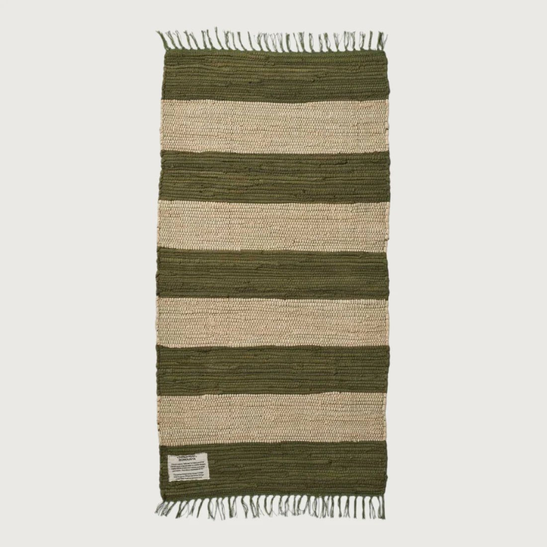Bongusta Chindi Rug in natural colors, 60cm x 120cm, featuring traditional woven textile design for cozy home decor.