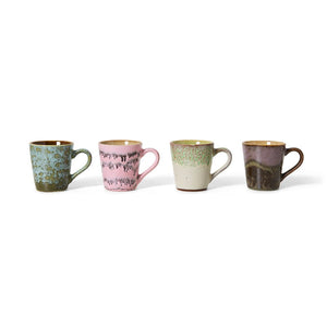 70s Ceramics Espresso Mugs Set - Brutalism