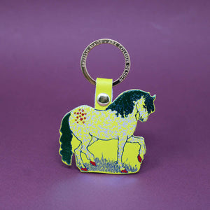Horse Key Fob: Cream