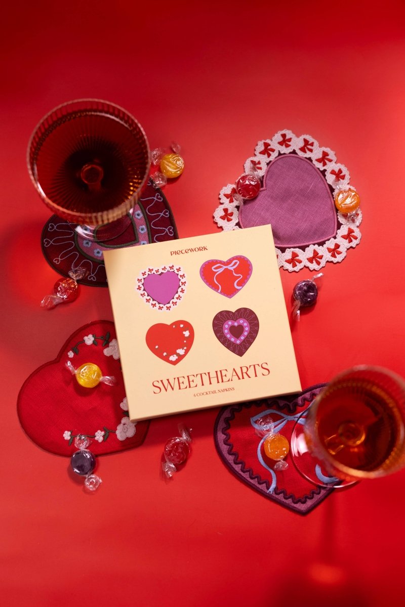 Sweetheart Cocktail Napkins - Set of 4
