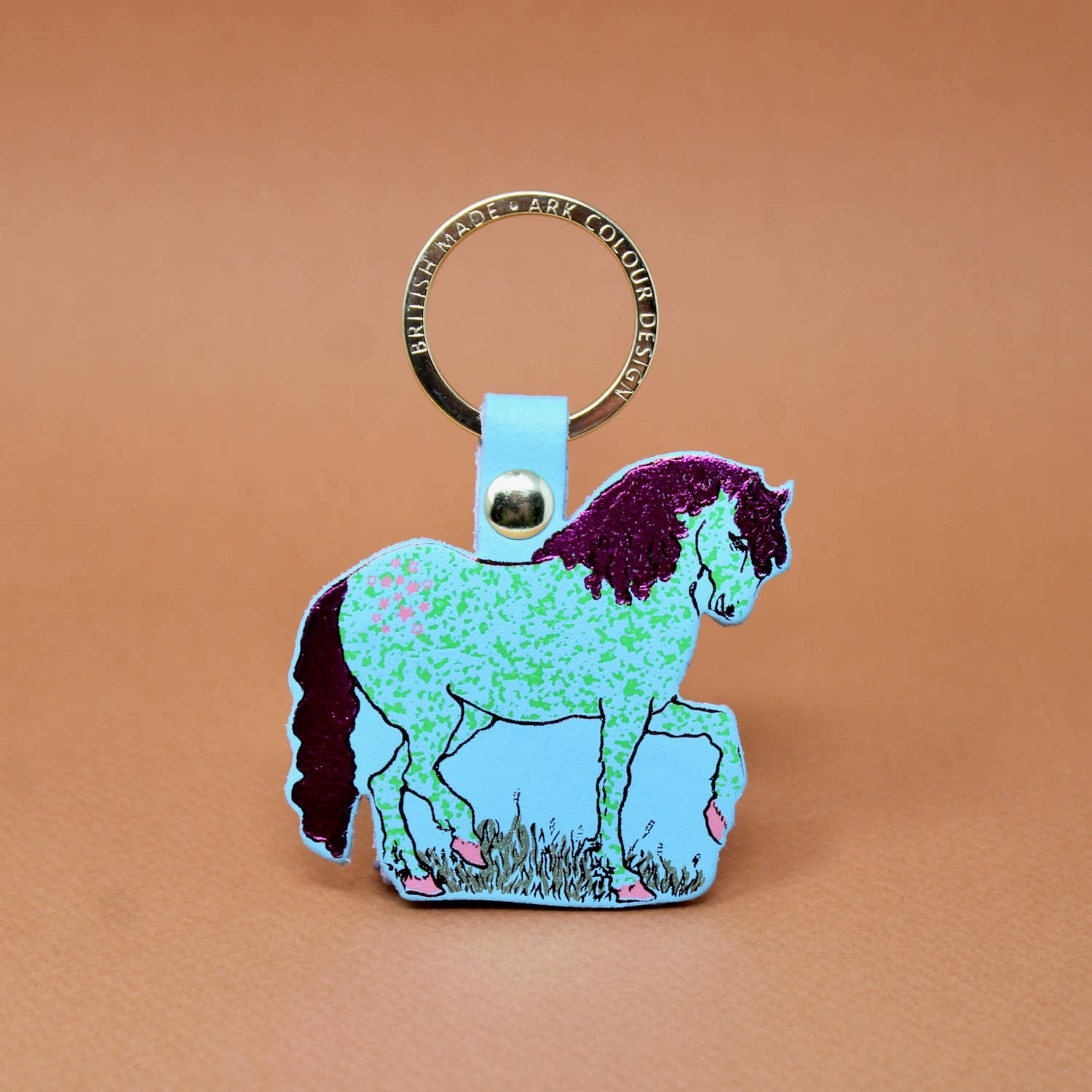 Horse Key Fob: Cream