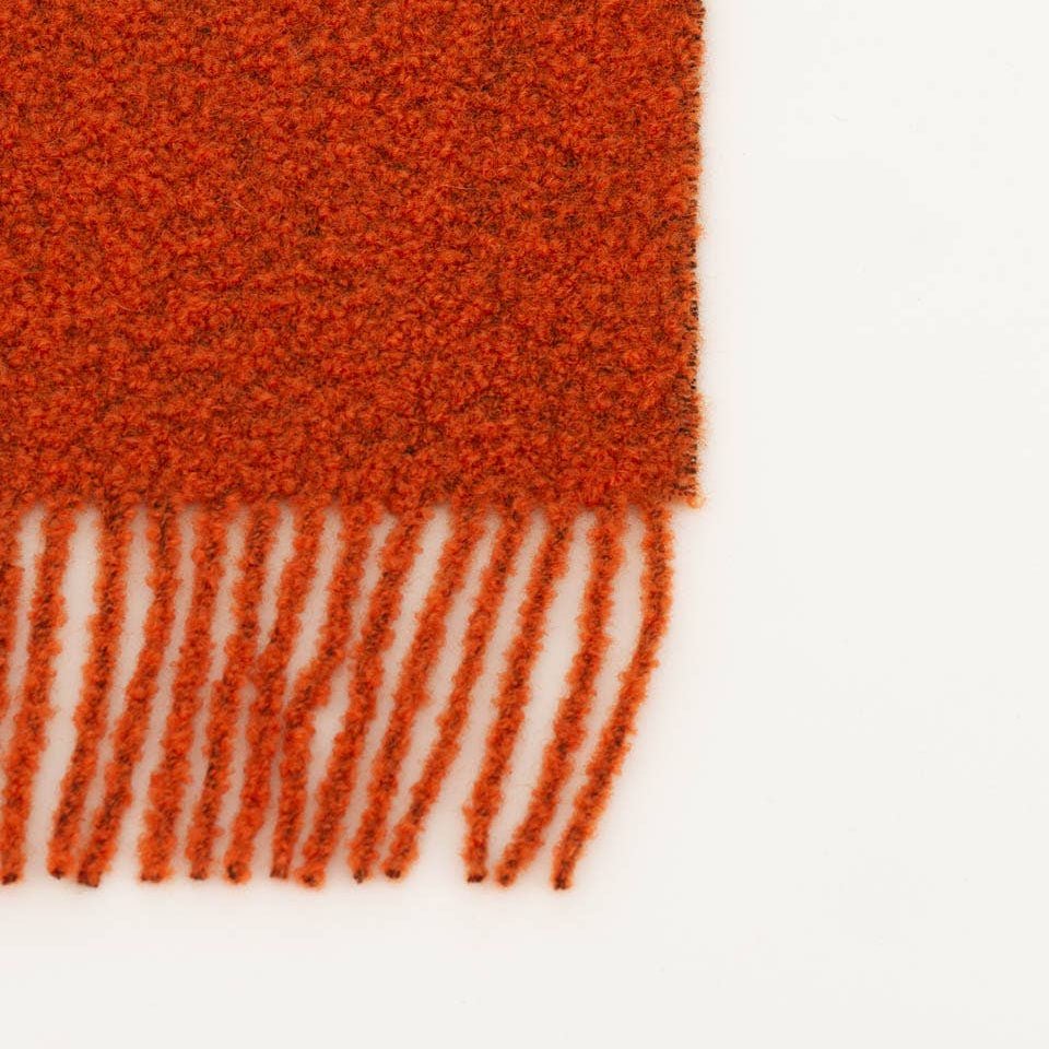 Paris Bouclé Wool Throw - Orange