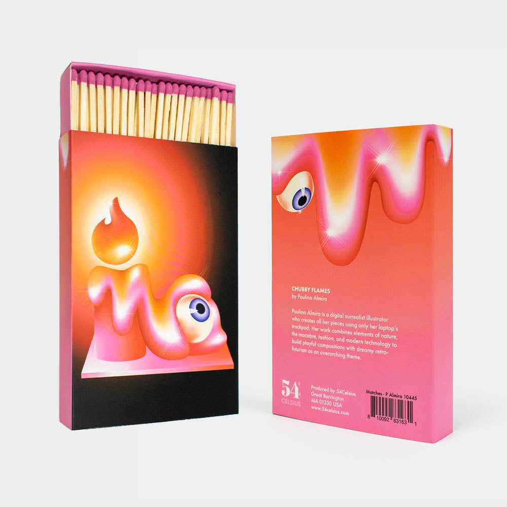 Matches for Candles: "Chubby Flame", Extra-long, 55/pack