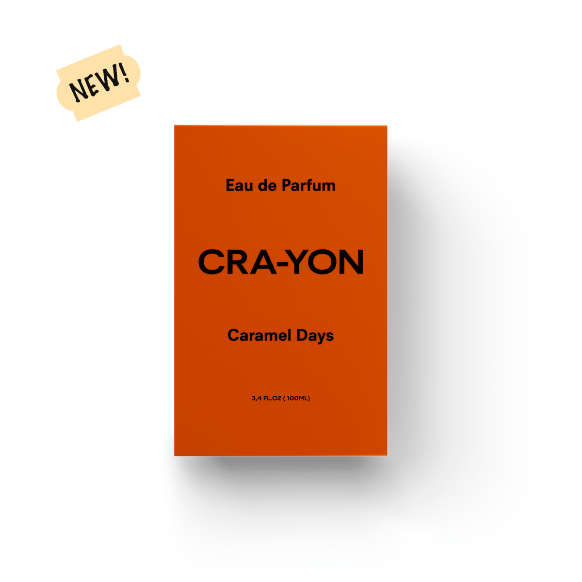 CRA-YON Caramel Days Eau de Parfum 50ml, elegant perfume bottle with caramel-colored liquid, showcasing luxurious scent.