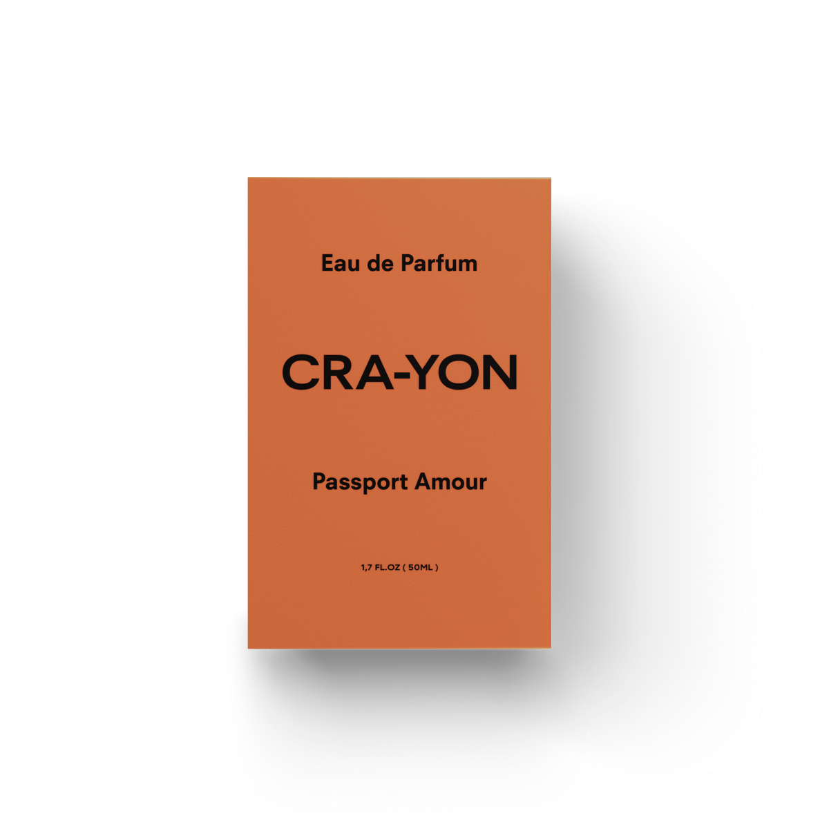 CRA-YON Passport Amour Eau de Parfum 50ml perfume bottle with elegant packaging and sleek design.