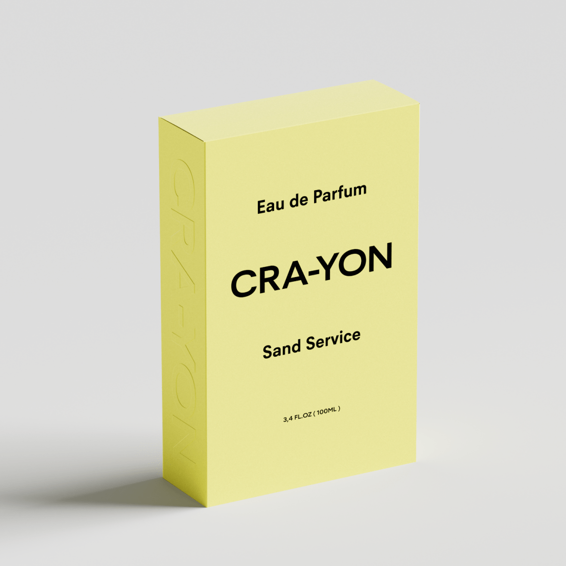 CRA-YON Sand Service Eau de Parfum 100ml, elegant perfume bottle with a warm, sandy-toned design, showcasing fragrance packaging.