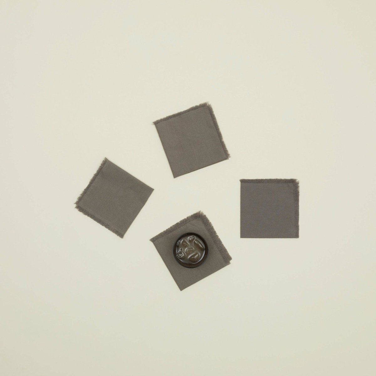 Essential Cocktail Napkins - Set Of 4: Olive