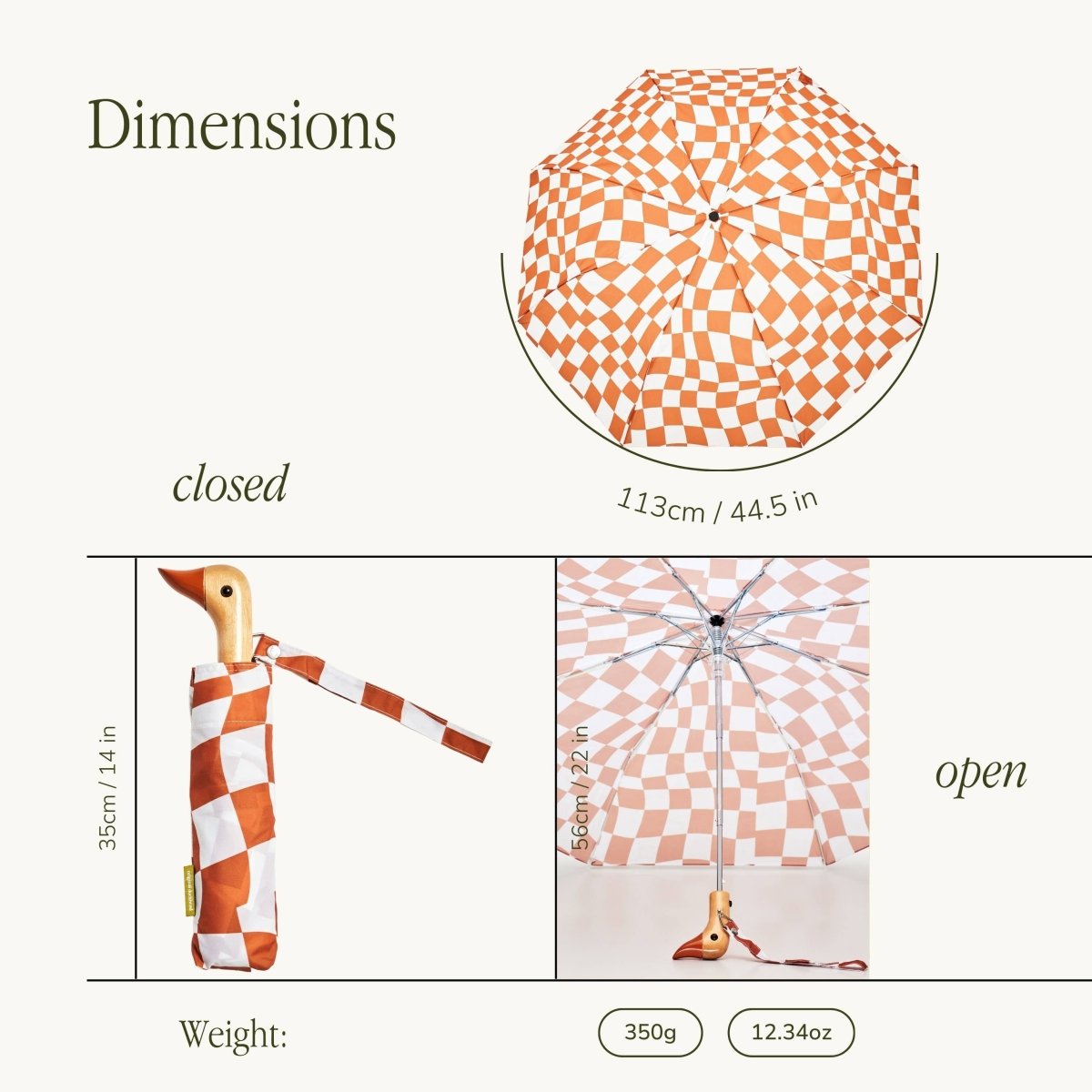 Peanut Butter Checkers Eco-Friendly Duckhead Umbrella