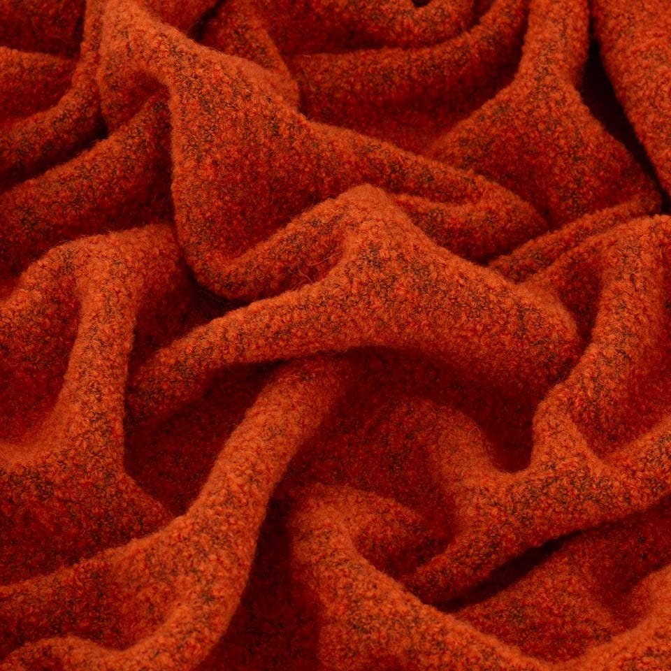 Paris Bouclé Wool Throw - Orange