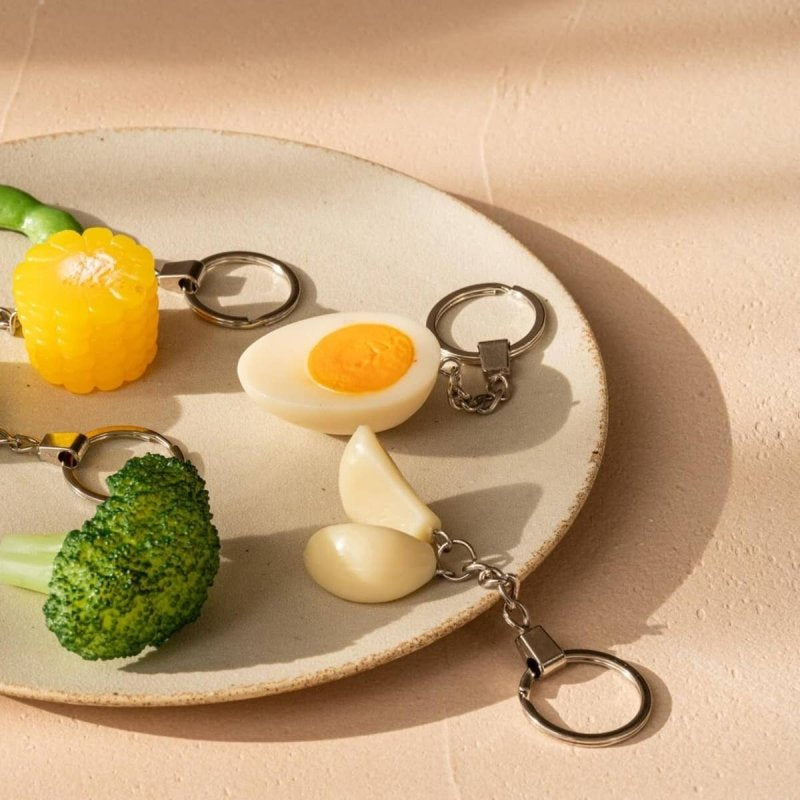 Geschälter Knoblauch-Schlüsselanhänger