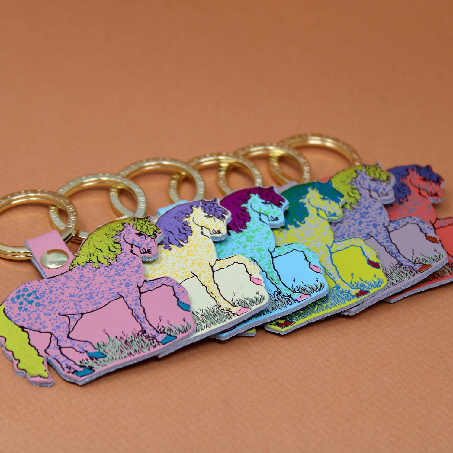 Horse Key Fob: Cream