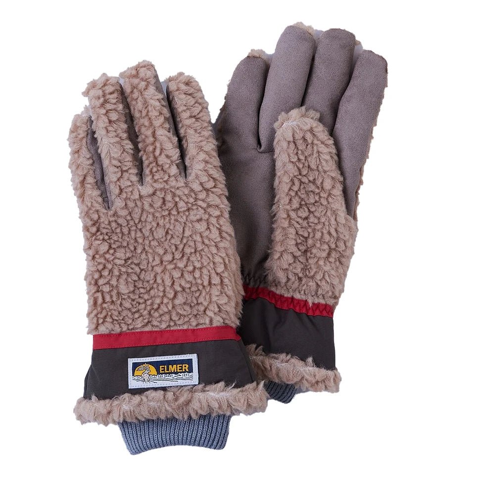 Elmer Gloves Teddy Camel fashion gloves with soft teddy fabric, stylish and warm for winter wear.