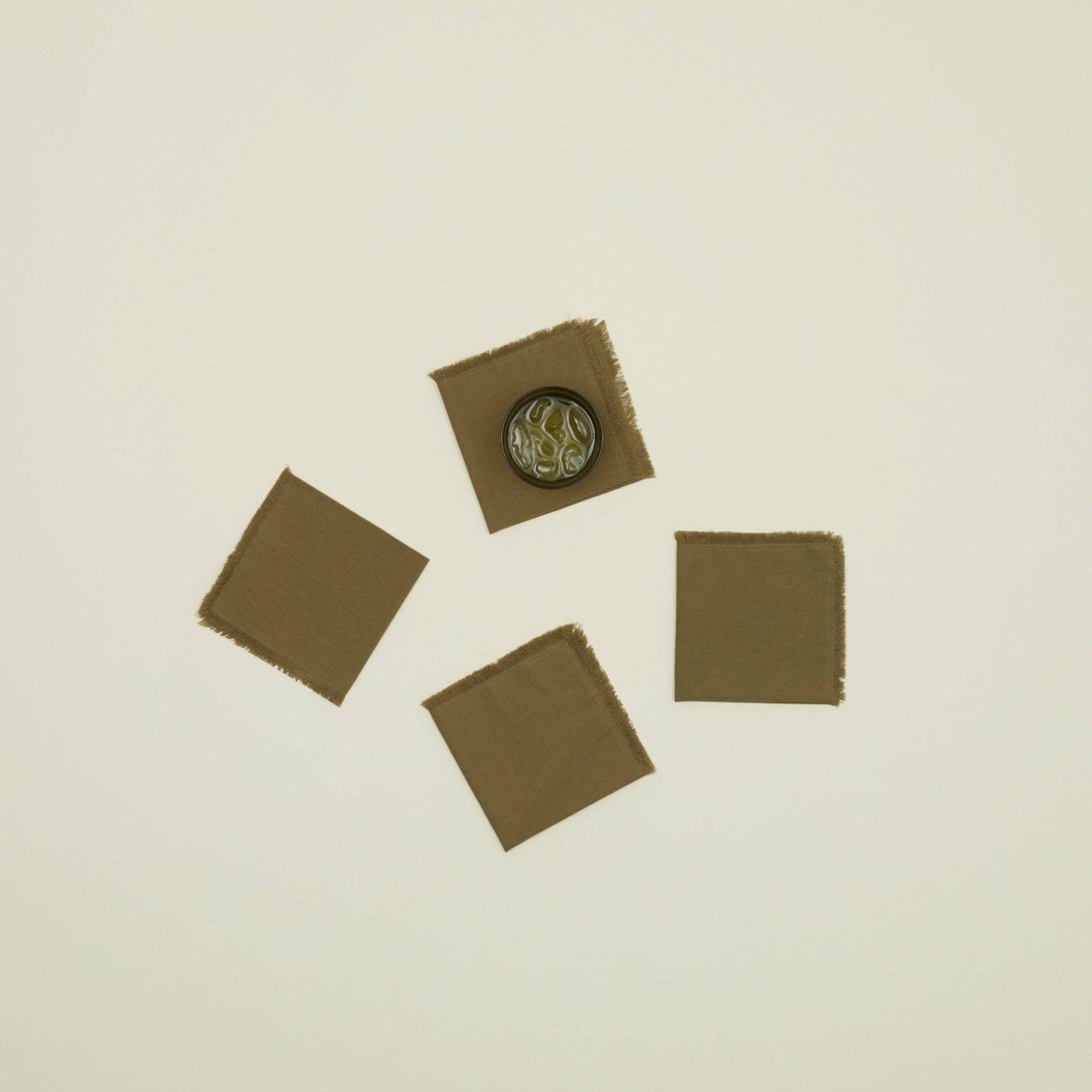 Essential Cocktail Napkins - Set Of 4: Olive