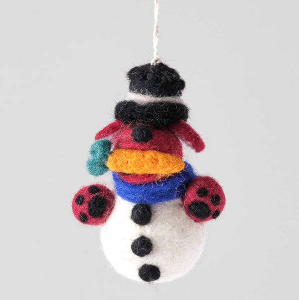 Barky the Snowboy Dog Hanging Felt Ornament