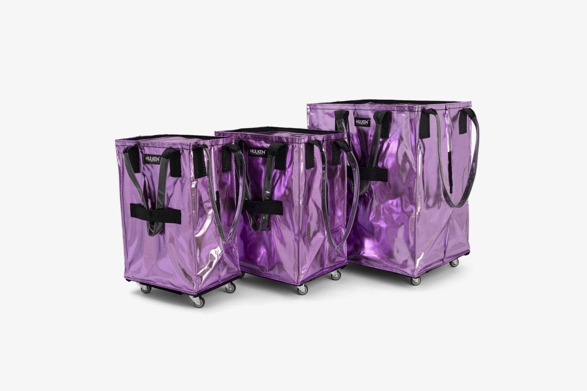 Small Hulken Bag in lilac color, featuring a compact design with adjustable straps and a stylish, modern look.
