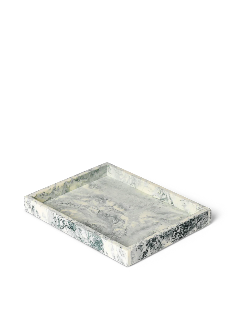 Ferm Living Mist Tray featuring a sleek, minimalist design with a smooth surface and raised edges, ideal for organizing small items.