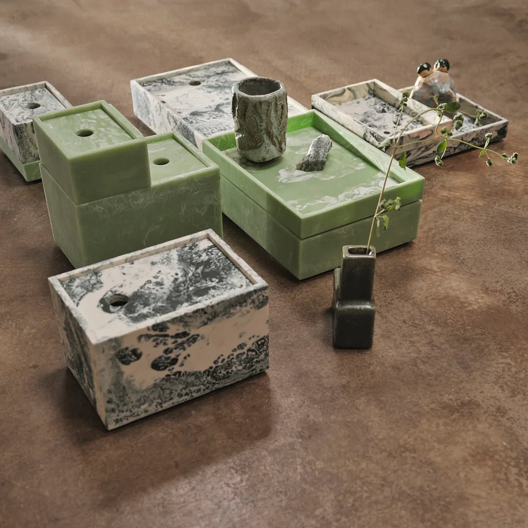 Ferm Living Mist Tray in neutral tones, featuring a sleek, minimalist design perfect for holding small items or decor.