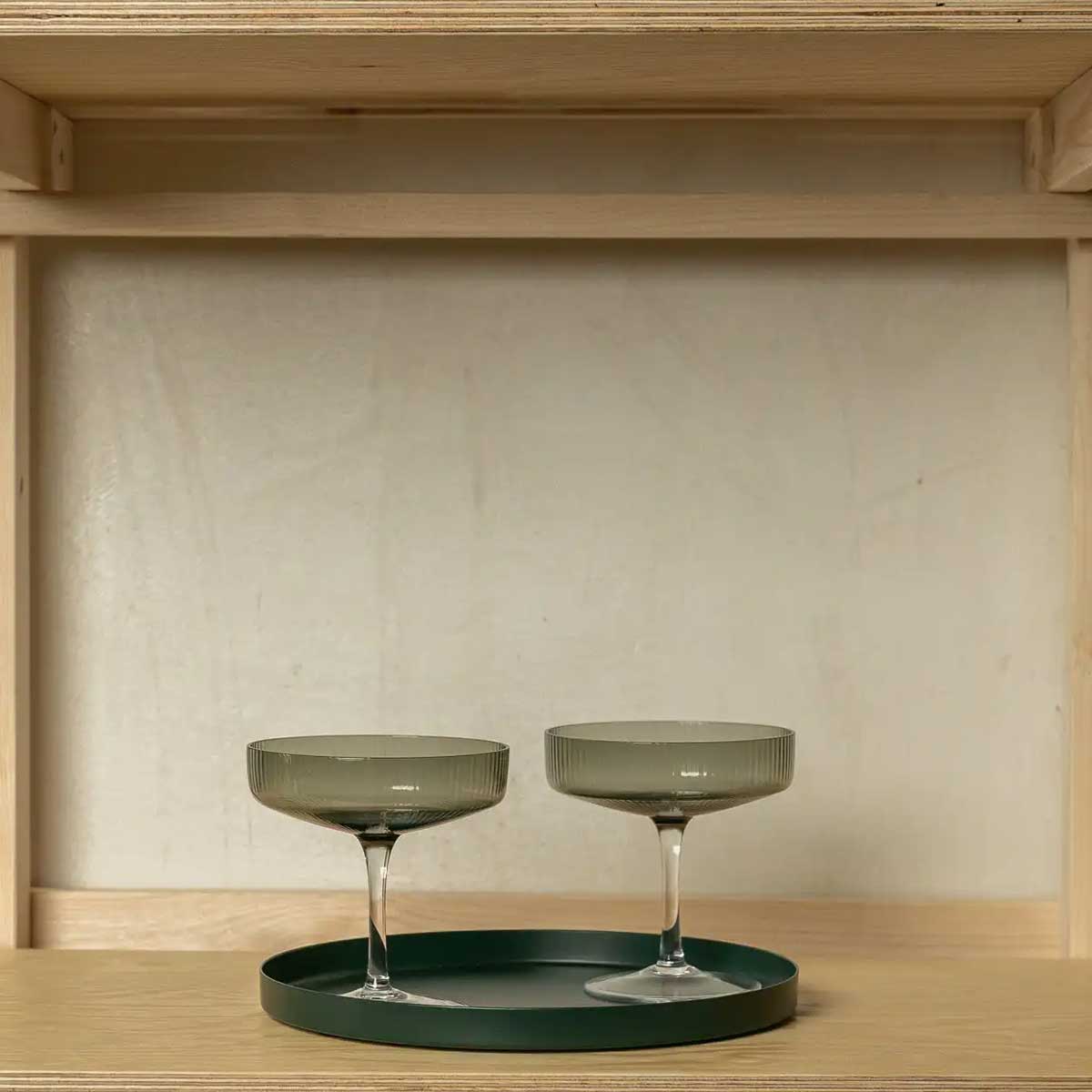 Ripple Champagne Saucer Set of 2