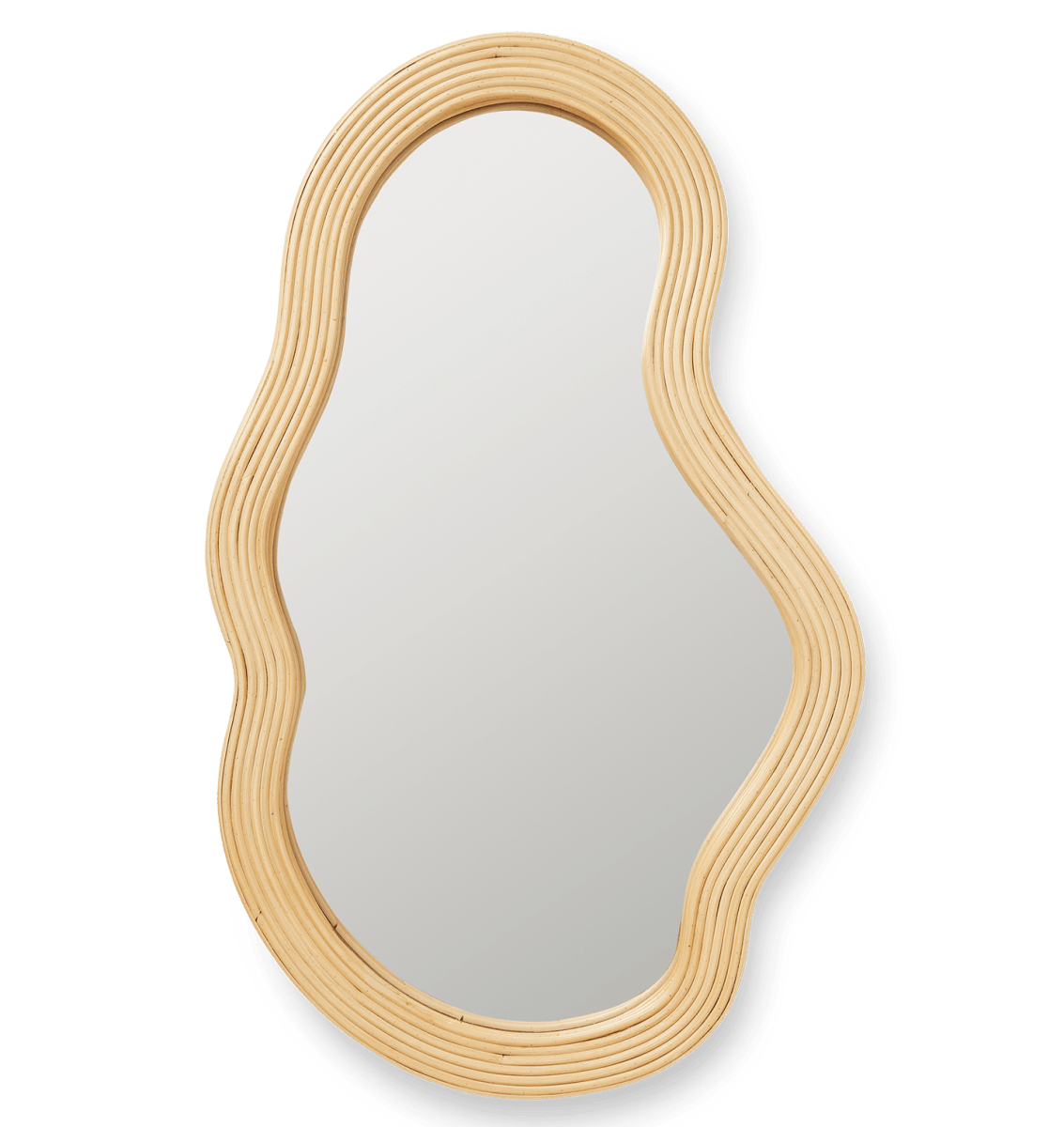 Pond Mirror Medium Rattan