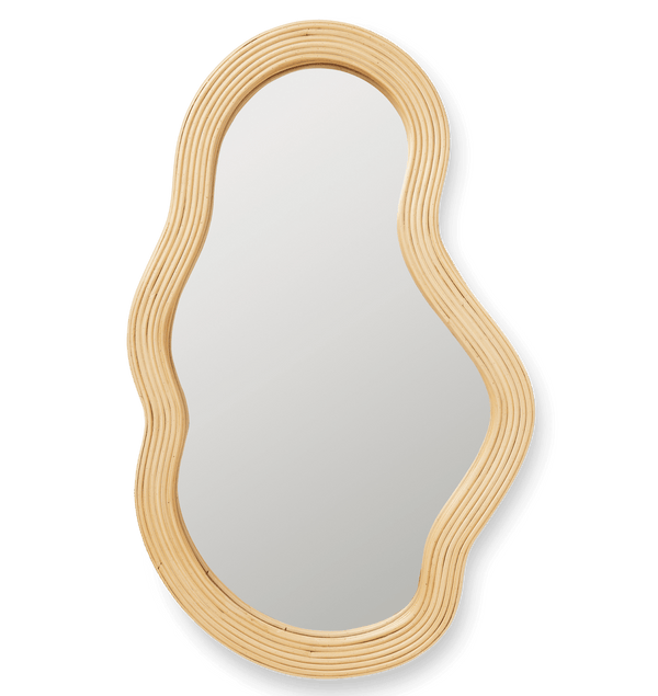 Pond Mirror Medium Rattan
