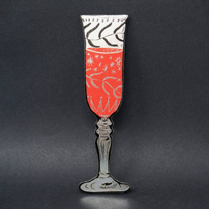 Wine Glass Bookmark: Black