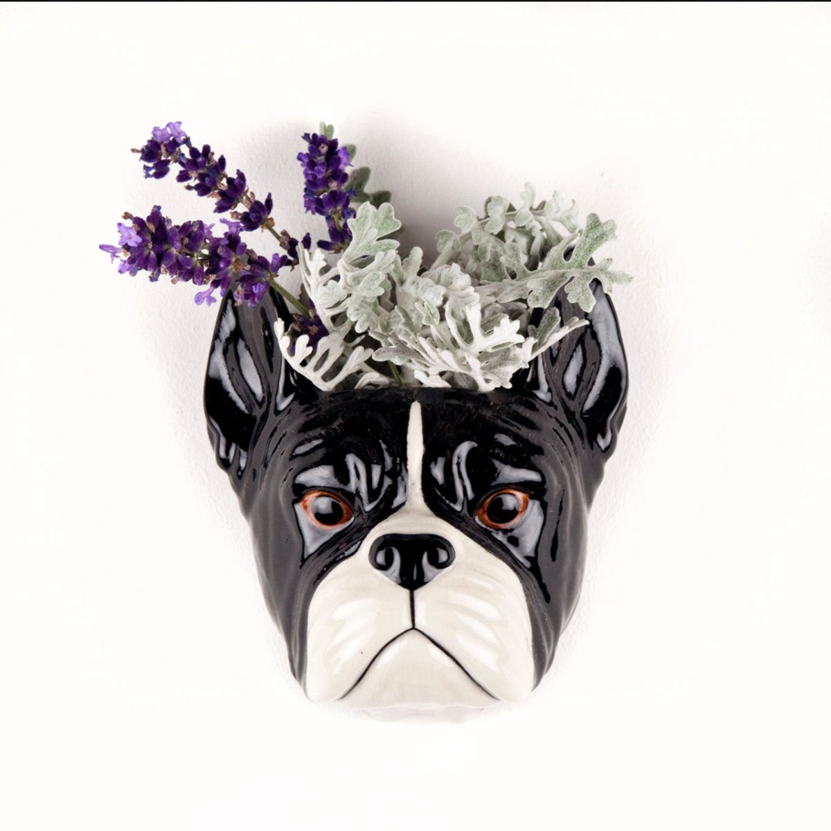 French Bulldog Wand-Vase