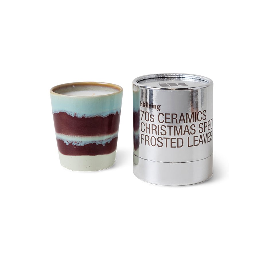 70s Ceramics Christmas Special Candle - Frosted Leaves